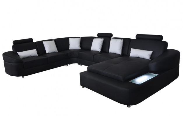 Lieder Sofa mat USB Couch Wunnlandschaft Eck Garnitur Design Modern Sofas U-Form
