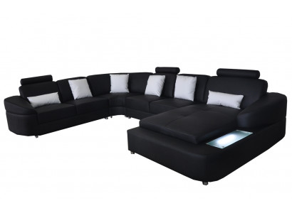 Lieder Sofa mat USB Couch Wunnlandschaft Eck Garnitur Design Modern Sofas U-Form