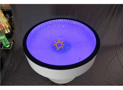 Ronne Bord Steebord Bar Rond Dëscher LED Waasserspill Beléiert LED
