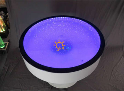 Ronne Bord Steebord Bar Rond Dëscher LED Waasserspill Beléiert LED