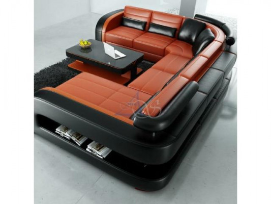 Grouss Wohnlandschaft Sofa mat USB Couch Polster Eck Lieder Sofa Garnitur Couchen !!