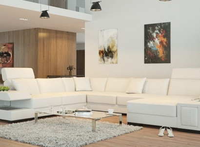 Wunnzëmmermiwwelen Modern U-fërmegen Eckcouch Stilvollt Design fir Äert Doheem