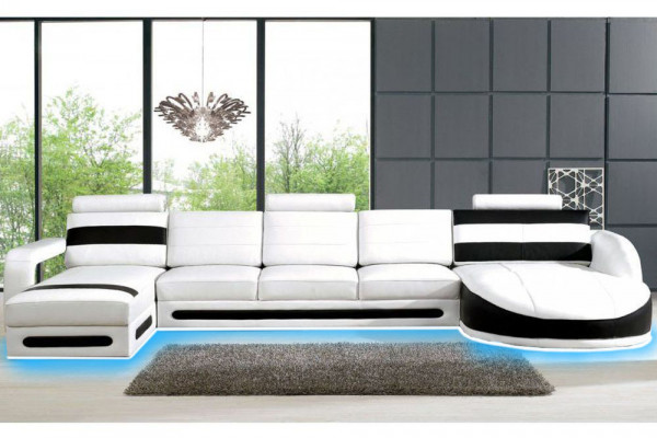 Wohnlandschaft Sofa mat USB Ecksofa Eckcouch Polster Garnitur Eck Eck Sofas Nei