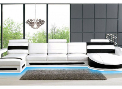 Wohnlandschaft Sofa Cannapé Eck Couch Polster Garnitur Eck Eck Sofas XXL Ecksofa mat USB