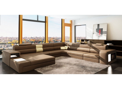 Liederdivan Couch Wunnlandschaft Eckcouch Fotell Set Garnitur Modern Divan