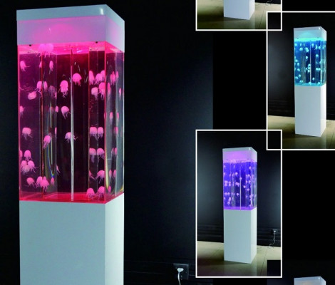 Design Aquarium Waasserssäil Waasser Säil Dekoratioun Quallen Waasserwand