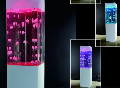 Design Aquarium Waasserssäil Waasser Säil Dekoratioun Quallen Waasserwand