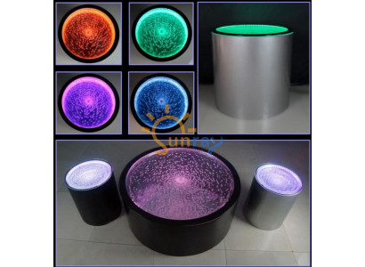 Waasser Design Dësch Couchtisch Waasser Sailen Sofa Dëscher LED Beléiert