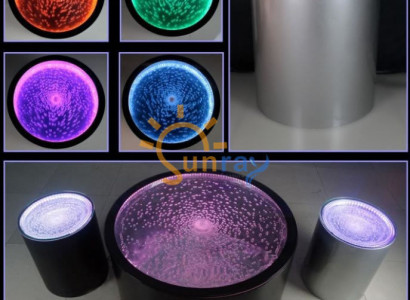 Waasser Design Dësch Couchtisch Waasser Sailen Sofa Dëscher LED Beléiert