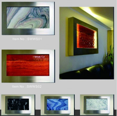 LED Waasserwand Designer Waassersailen Waasserfall Bild Kader 90x60