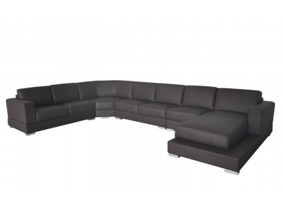 Eck Lieder Modern XXL Couch Wunnlandschaft Liedercanapé Canapé U-Form A1127
