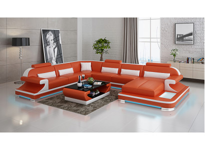 Liederdivan Couch Wunnlandschaft Ecksdivan Eck Garnitur Design Modern Divan G8021