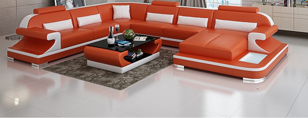 Liederdivan Couch Wunnlandschaft Ecksdivan Eck Garnitur Design Modern Divan G8021