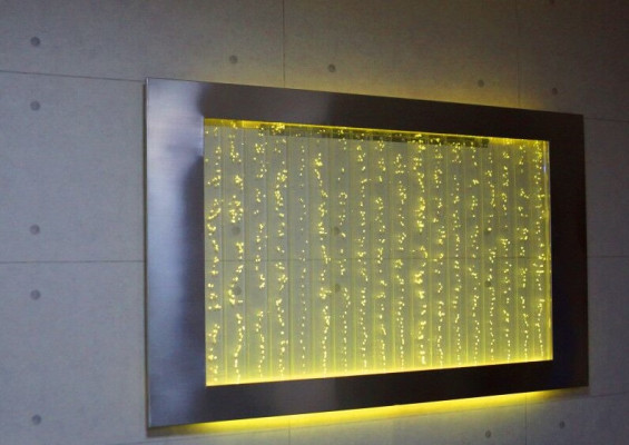 Geleet Waasserwand Design Waasser Sailen Waasserfall Bild Mauer Aquarium