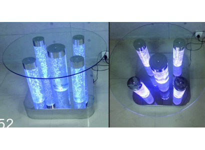 Waasser Säulen Design Dësch Canapé Dësch Säil Water Sofa Dëscher LED