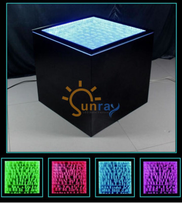 Led Quadrat Säitendësch Kaffisdësch Wunnzëmmer Miwwelen Waasser Sail