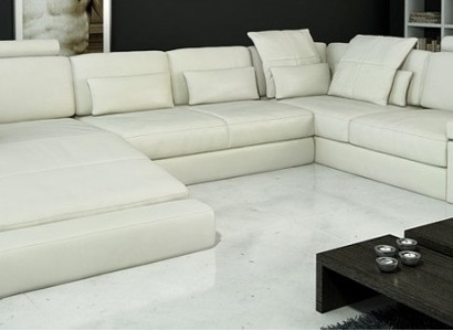 Design Ledersofa Sofa Canapé Polstersëtzkombinatioun XXL Grouss Ecksofa Eck mat USB