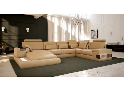 Wunnlandschaft Polster Couch Garnitur Grousst Sofa Bellini Design Lieder-Sofa mat USB