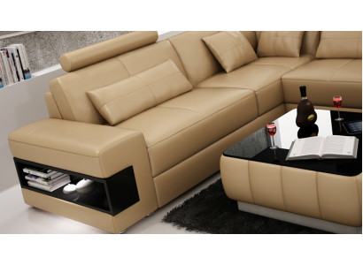 Ledercouch Couch Wunnlandschaft Modern Eckecksofa Eck Dekor Garnitur Design