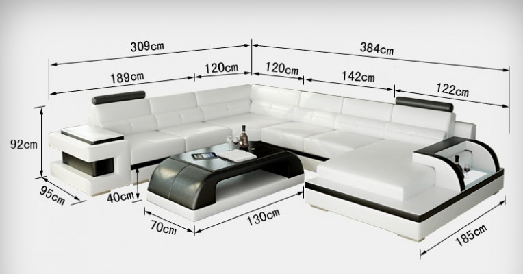 Liederkanapé Canapé Wunnlandschaft Eckkanapé Eck Garnitur Design Modern Kanapé L6017