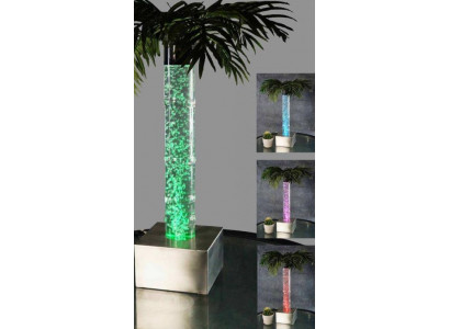 LED Design Sprudelwaassersail 60cm Waassersail beliicht Dësch Palmenplanz