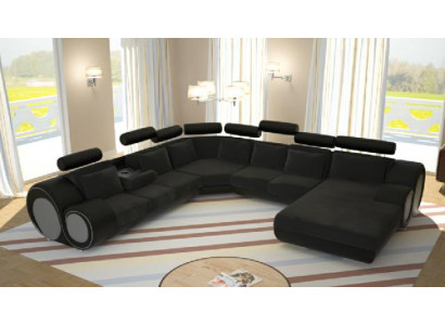 Designer Canapé Wunnlandschaft U-Form Canapé Eckcanapé Polster Garniture Eckeinheit