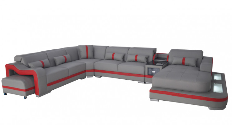 Lieder Canapé Polster Sëtz Design Modern Eck Garnitur Sofa Wunnlandschaft U Form