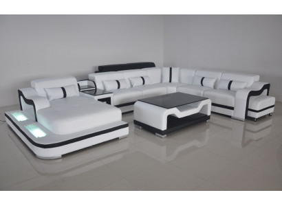 Design Modern Canapé Canapé Ecksofa Polster Neit Wunnlandschaft U-Form