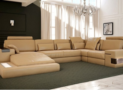 Wunnraum Polster Couch Garnitur XXL Grouss Sofa Bellini Design Ledersofa Nei