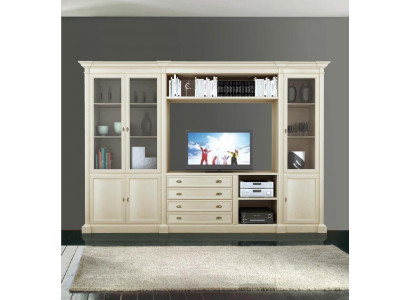 TV-Schaf Wandzich Lüecht Holz Wunnzëmmer Miwwelen Nei Wunnzëmmer Wandregal