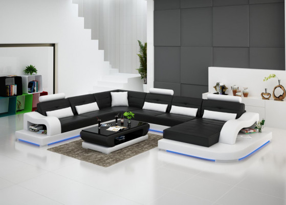 Ledercouch Sofa Wunnlandschaft Ecksofagarnitur Design Modern Sofa G8005 Neijoerks.