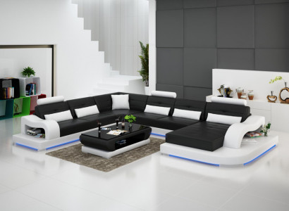 Ledercouch Sofa Wunnlandschaft Ecksofagarnitur Design Modern Sofa G8005 Neijoerks.