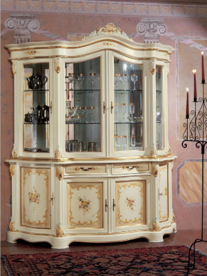 Vitrine Glas Schaf Vitrine Stuff Holz Sideboard Italienesch Miwwelen Regal