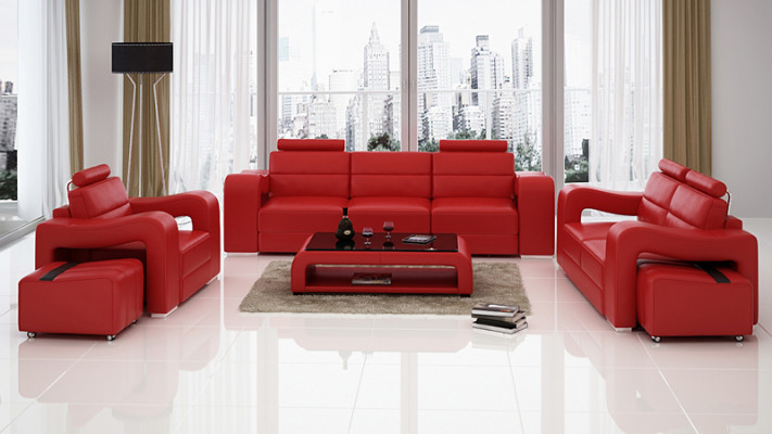 Garnitur Lieder Sofa mat USB Polster Couchen Sofas Luxus Nei Wunnlandschaft 3+2+1
