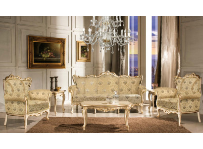 Italienesch Sëtzgrupp Klassesch Miwwelen Sëtzgepolster Set Sofa Canapé 4-Teileg. Nei