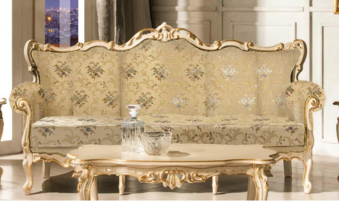 Italienesch Sëtzgrupp Klassesch Miwwelen Sëtzgepolster Set Sofa Canapé 4-Teileg. Nei