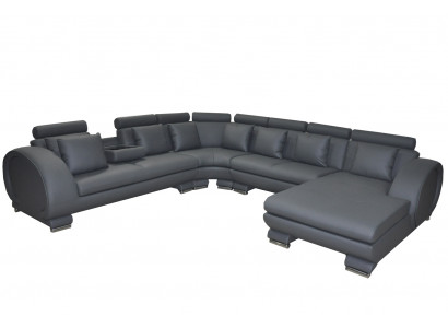 Eck-Lieder Sofa Couch Polster Sëtz Wunnlandschaft Design XXL U-Form