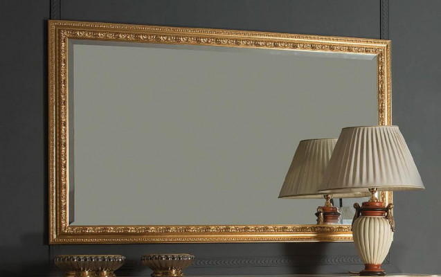 Wunnzëmmer Vitrine Schaf Kommode Italien Spigel klassescht Set 3tlg Wäiss Nei