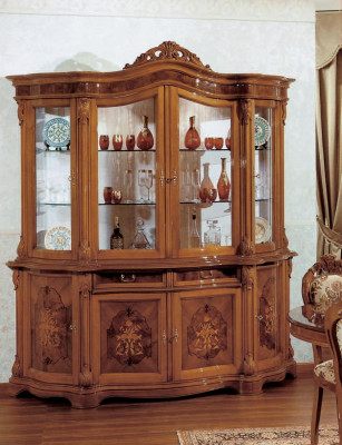 xxl Vitrinnen Glas Schaf Echt Holz Vitrine Kommod Italienesch Miwwelen Schranken
