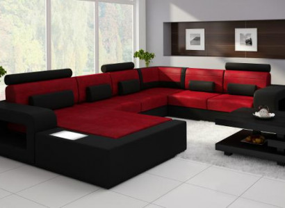 Sofa mat USB Stoff Textil Lieder Sofa mat Beliichtung Wunnlandschaft Moossfabrikatioun