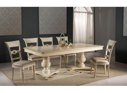 Komplett Set Iessdësch 6 Still Iesszëmmer Set Iessgruppe Holz Dësch Dëscher 7 Stéck