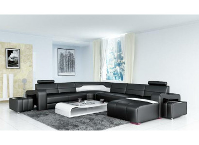 Wunnlandschaft Couch Polster Eck Garnitur Designer Ledersofa Grousst Sofa Nei PISA