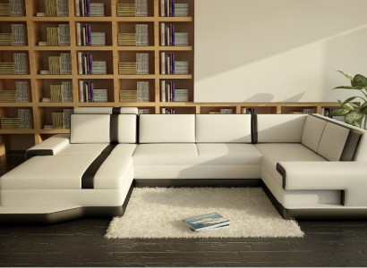 Design Grouss XXL U-Form Sofa Wunnlandschaft Canapé Polstersofa Ecksitz Garnitur