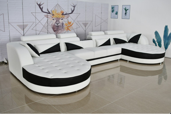 Wunnenlandschaft Ecksofa Design Modern Sofa Couchen Ecksofa U-Form Stoff Couch