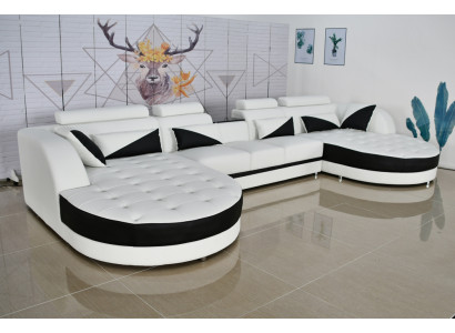 Wunnenlandschaft Ecksofa Design Modern Sofa Couchen Ecksofa U-Form Stoff Couch