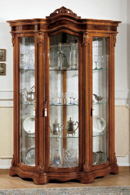 Vitrinn Glas Schaf Vitrin Wunnzëmmer Holz Kommod Italienesch Miwwelen Regal