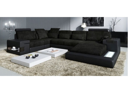 Design Canapé Eckcanapé U-Form Modern gepolstert Wohnzimmer Miwwelen Eckcanapé Textilcanapé