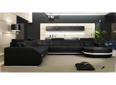 Design Sofa mat USB Canapé Këssen Ecksofa Wunnlandschaft Liederensofa Eckgarnitur