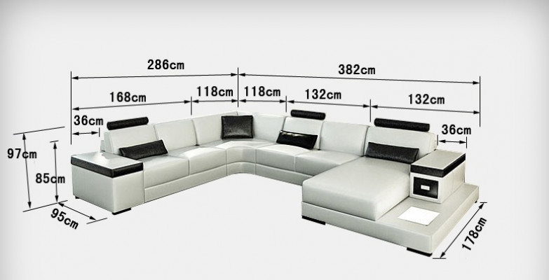 Ledercouch Couch Wunnlandschaft Eckcouch Garnitur Design Modern Nei Sofa Luucht USB