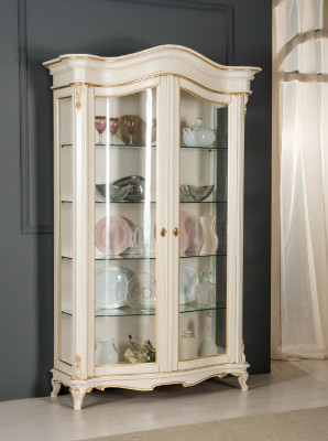 Vitrine Glas Schaf Vitrine Wunnzëmmer Holz Kommode Italienesch Miwwelen Regal